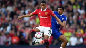 Anthony Martial nella partita contro il Chelsea