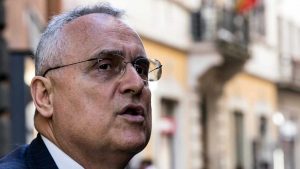 Claudio Lotito in giro per Roma