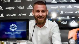 Daniele De Rossi durante una conferenza stampa